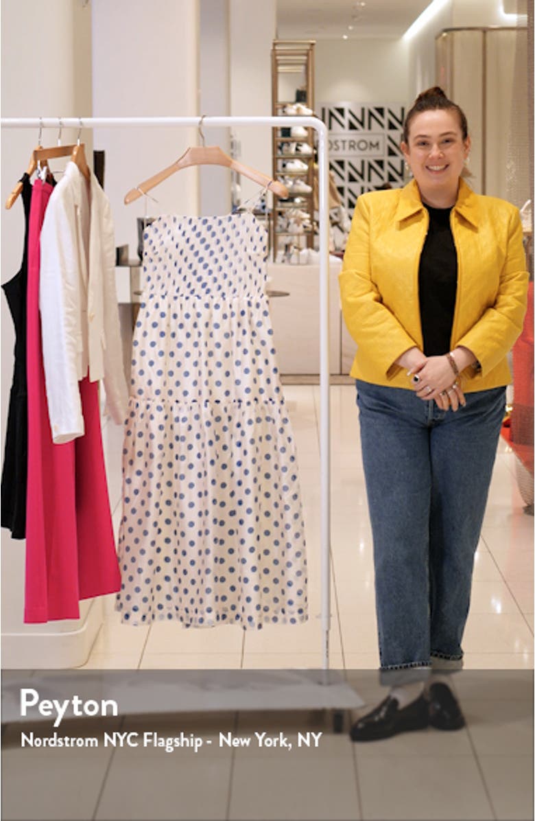 Frances Polka Dot Strappy Back Dress, sales video thumbnail