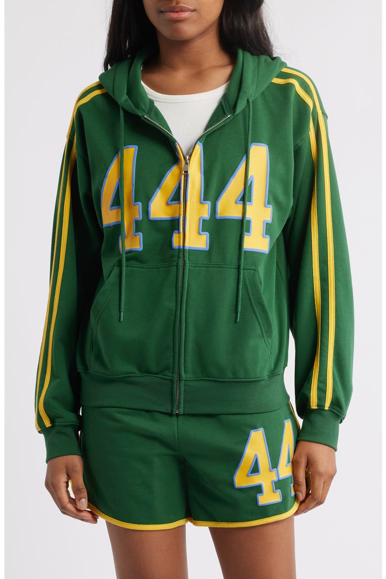 444 Zip-Up Graphic Hoodie (Women) | Nordstrom