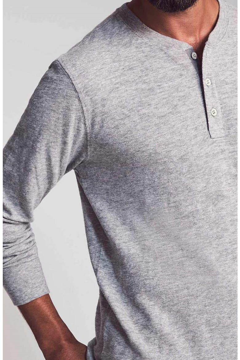 Slub Cotton Henley, Alternate, color, LIGHT GREY