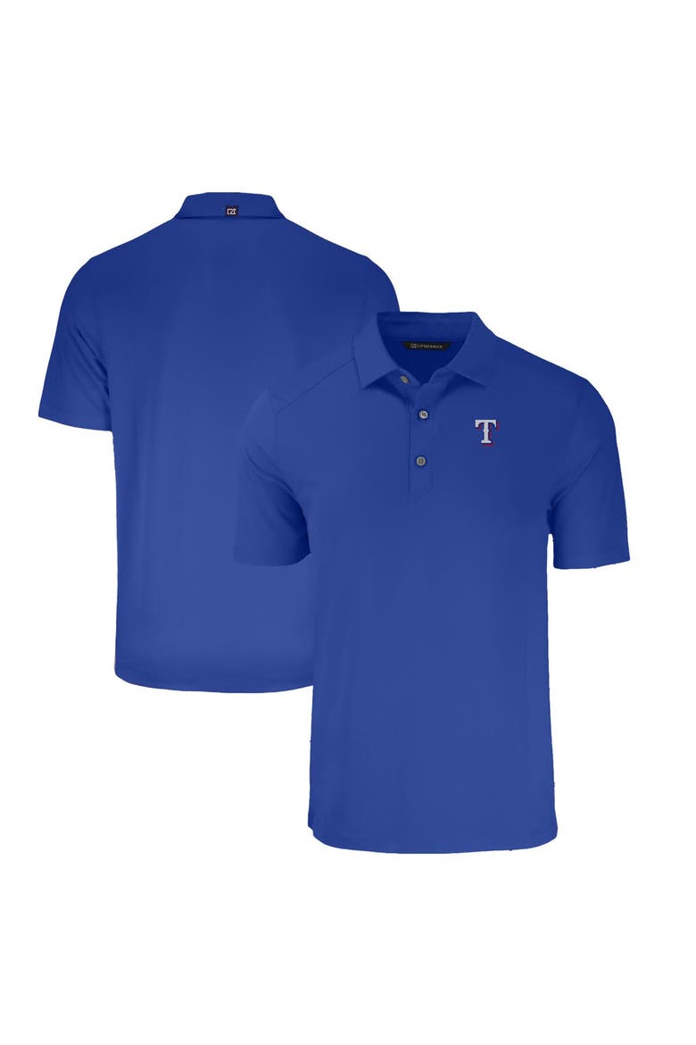 Men's Cutter & Buck Royal Texas Rangers Big & Tall Forge Eco Stretch Recycled Polo, Main, color, Royal