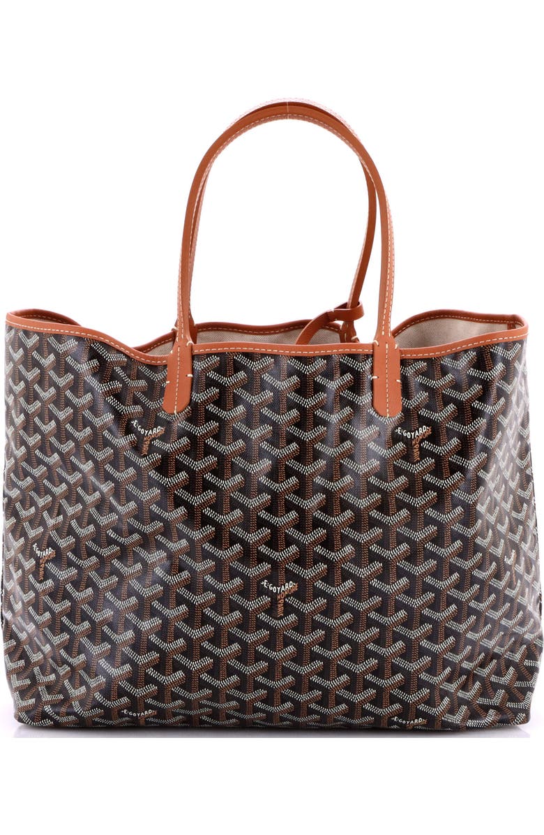 Pre-Owned Goyard Saint Louis Tote Coated Canvas PM, Main, color, Black