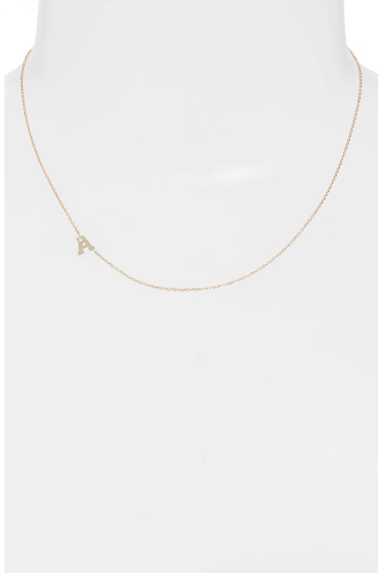 Diamond Initial Necklace, Alternate, color, A