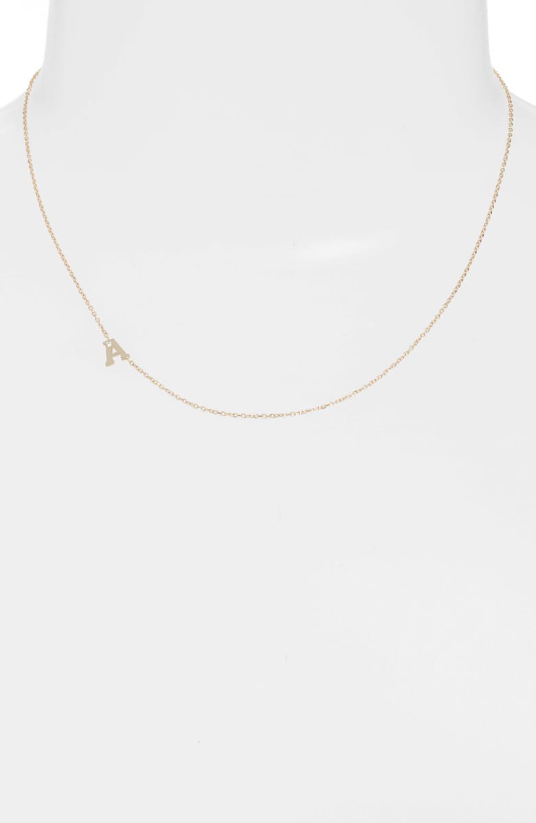 Anzie Diamond Initial Necklace, Alternate, color, A