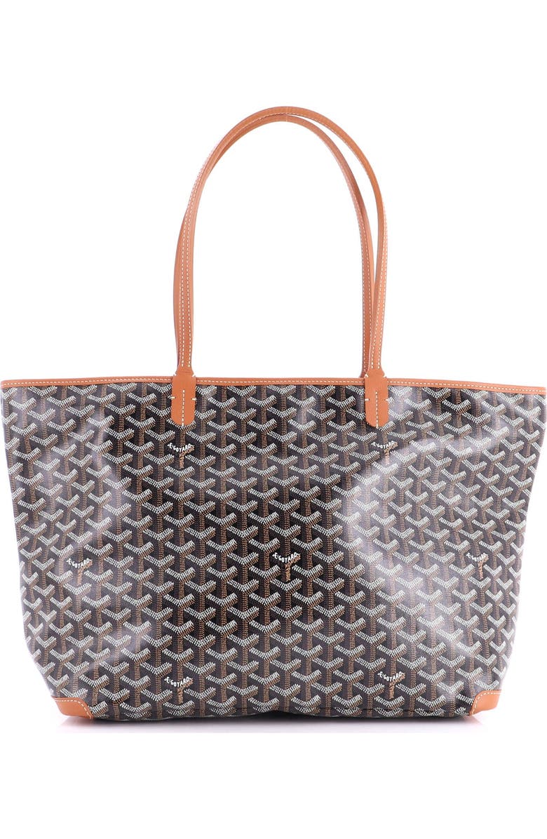 Pre-Owned Goyard Artois Tote Coated Canvas MM, Main, color, Brown