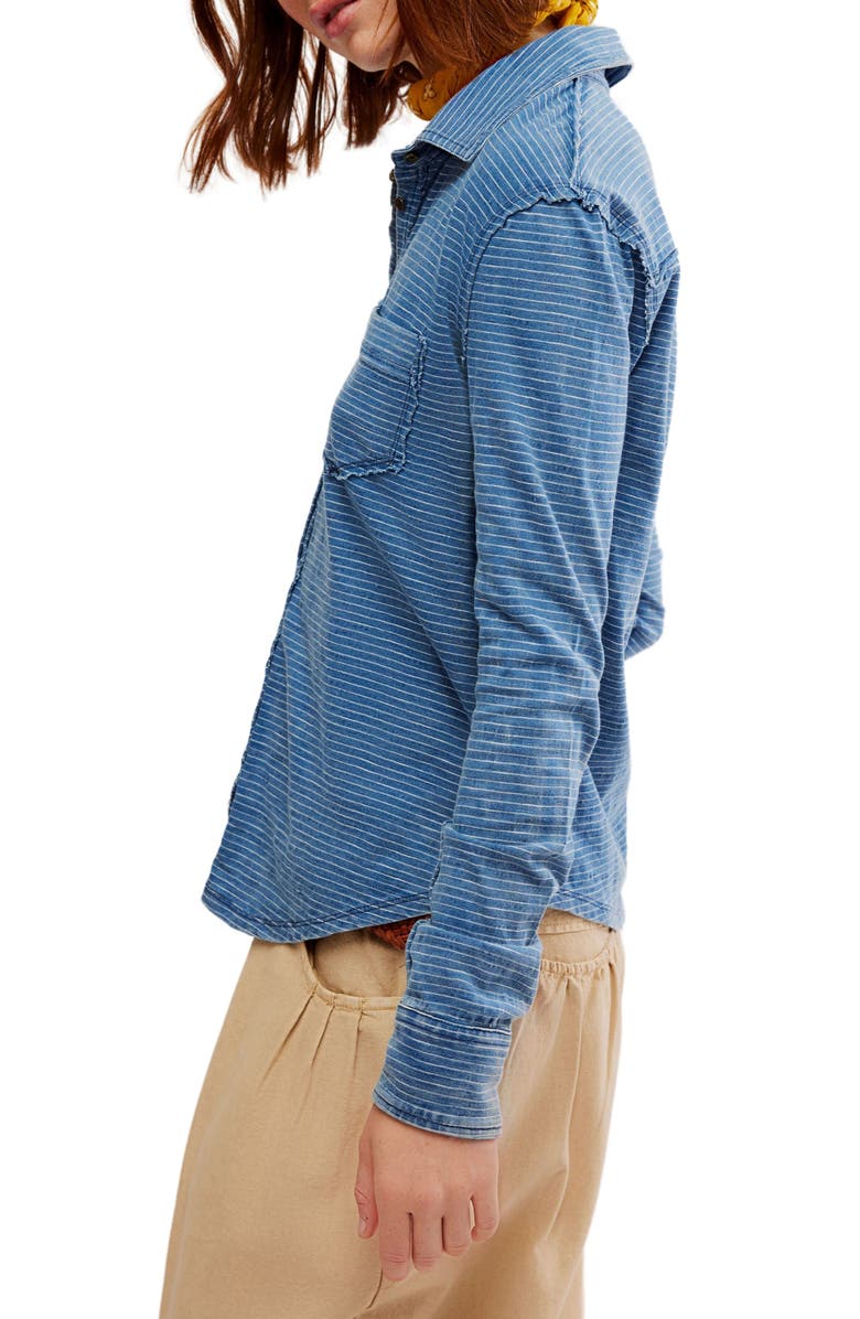 Free People Stripe Jersey Shirt, Alternate, color,