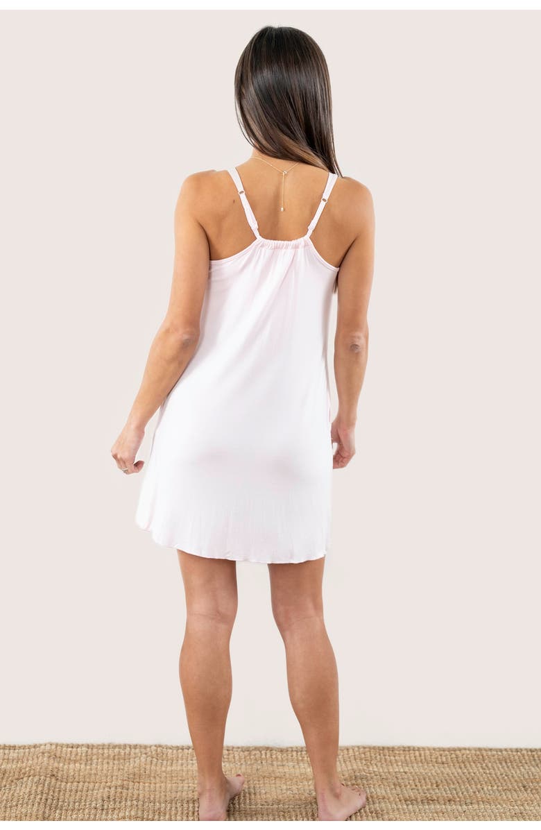 JJwinks Sweetheart Short Nightgown With Built-In Shelf for Lounge and Sleep, Alternate, color, Blush Pink