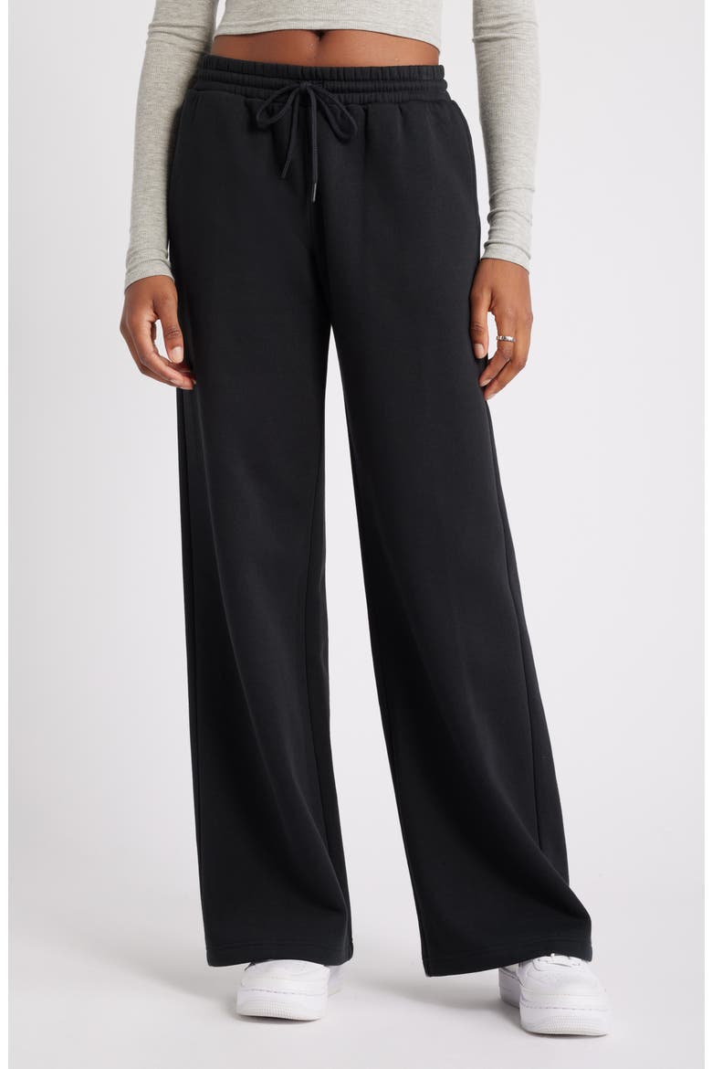 Baggy Wide Leg Sweatpants, Main, color, BLACK JET