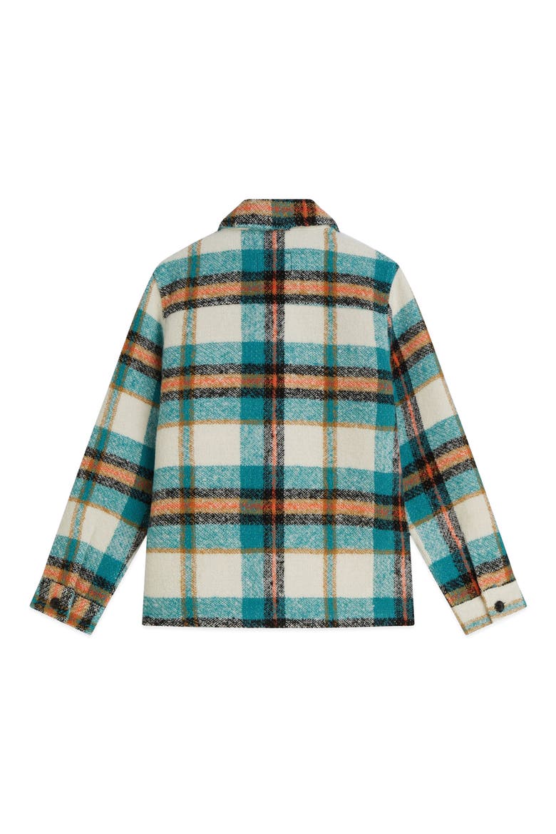 Kids' Boucle Relaxed Fit Overshirt, Alternate, color, BISCAY BAY CHECK