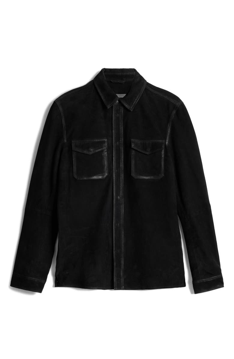 John Varvatos Izzy Suede Shirt Jacket, Alternate, color,