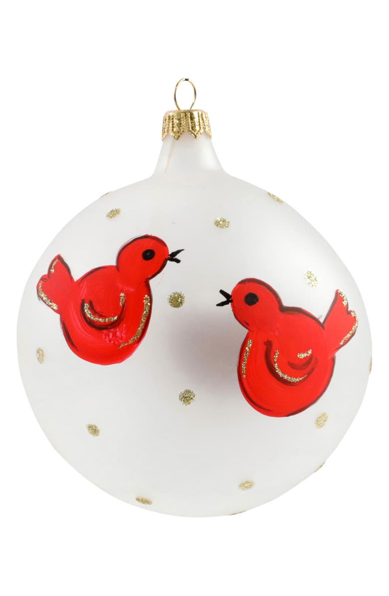 VIETRI Red Birds Ornament, Main, color,
