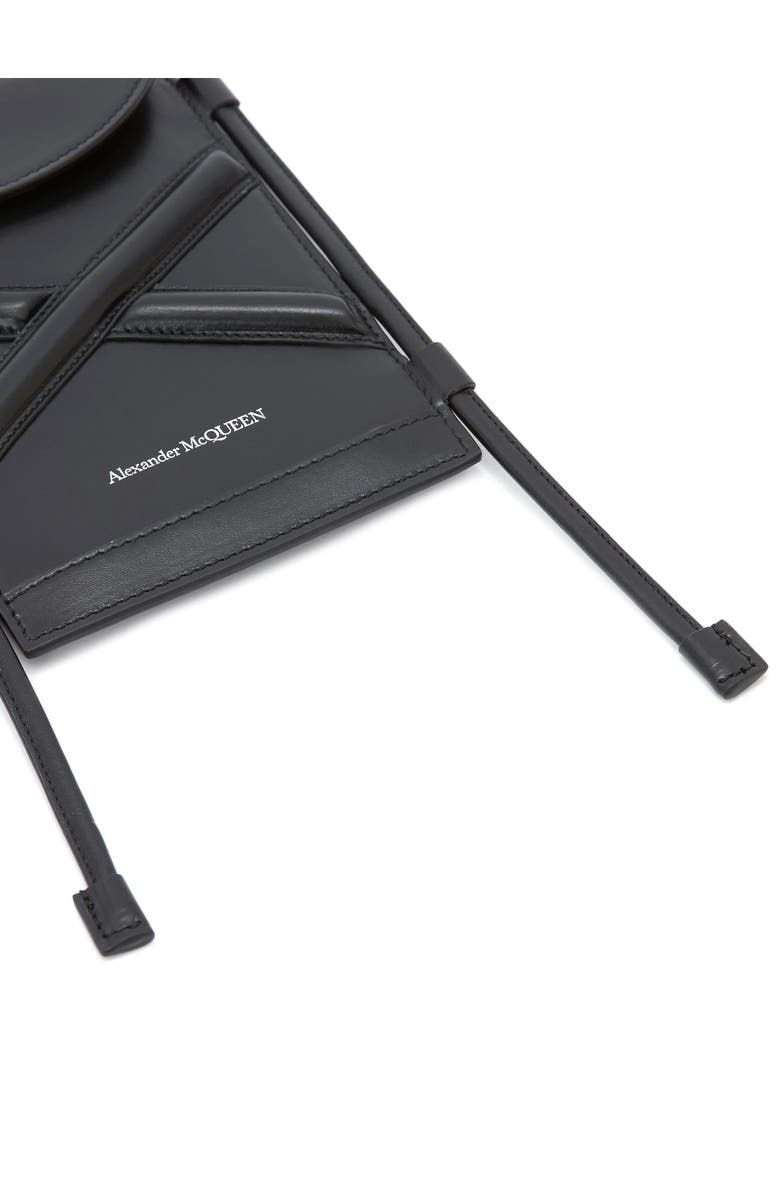 McQueen Alexander McQueen The Curve Leather Crossbody Phone Case, Alternate, color,