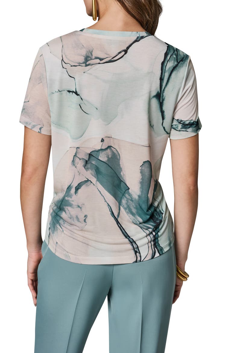 Abstract Print Side Twist Knit Top, Alternate, color, SKYLIGHT MULTI