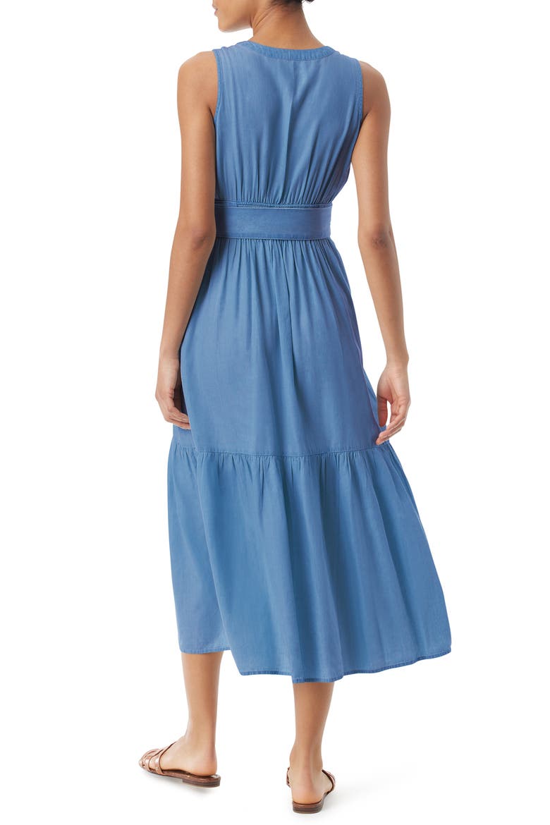 Sam Edelman Selene Belted Cotton Blend Midi Dress (Women)