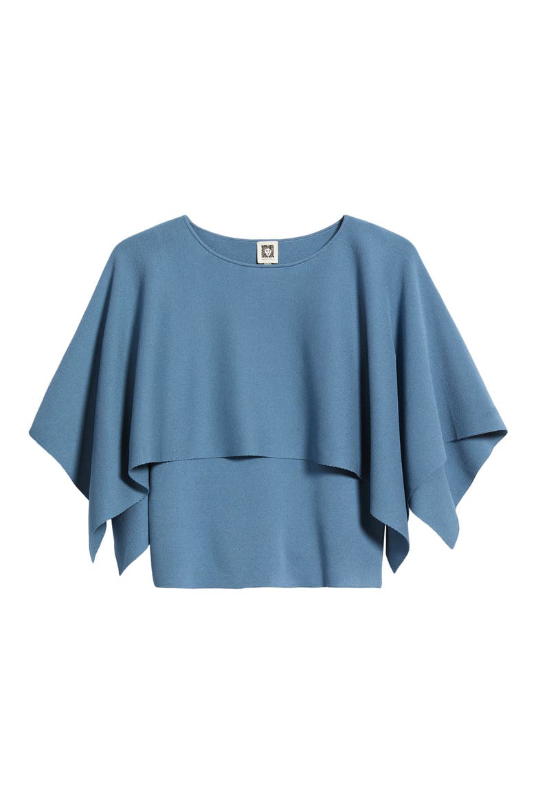 Boat Neck Sweater Cape, Alternate, color, DUTCH BLUE