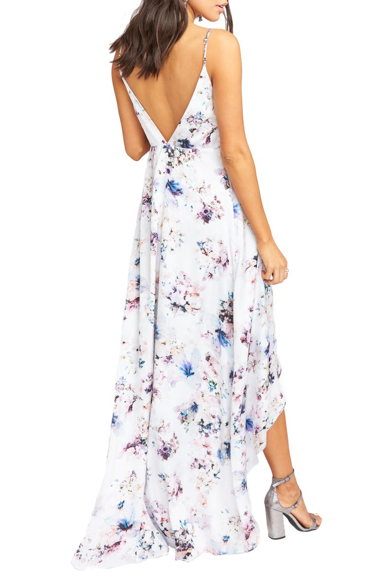 Mariah Wrap Gown, Alternate, color, BOUQUET BEAUTY