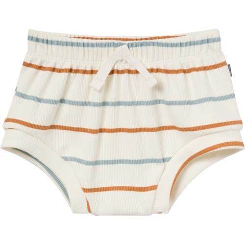 Modern Moments™ By Gerber Coordinating 4-pack Bodysuit & Shorts Set In Ivory 2 Color Stripe/med Teal