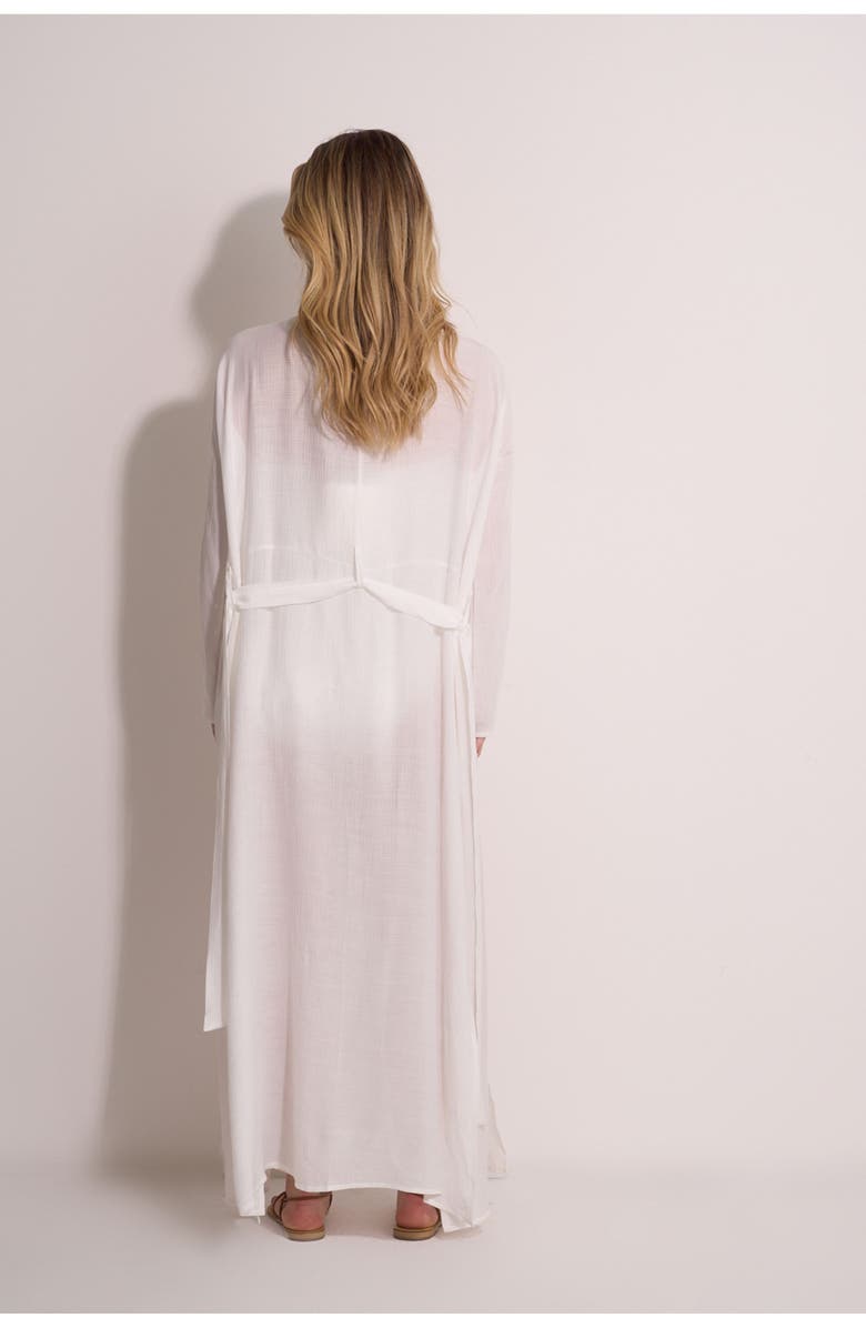 Gottex Beach Life Classic Midi Cover-Up Robe, Alternate, color, Off-White