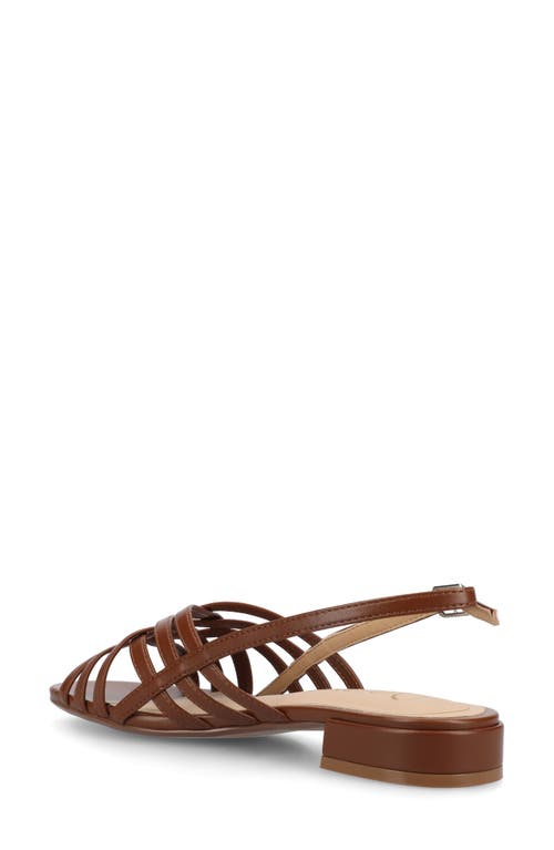 Shop Journee Collection Cassandra Slingback Sandal In Brown
