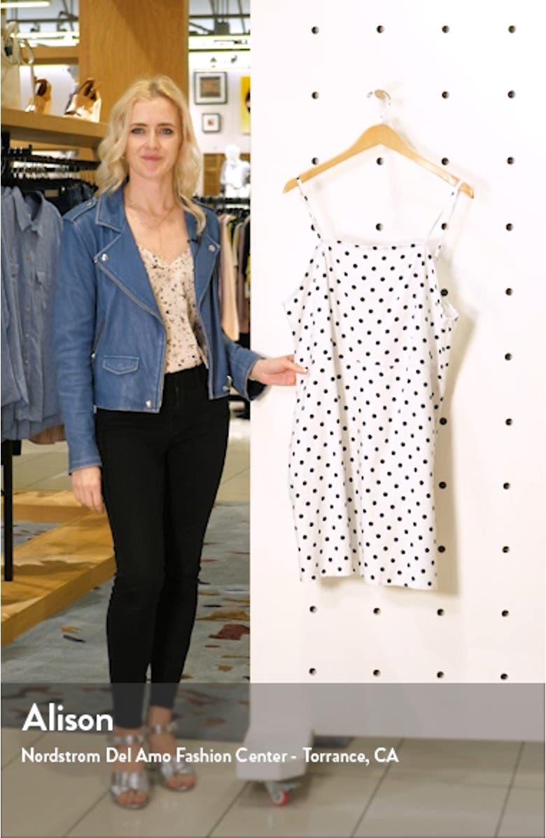 Floral Print Linen Blend Minidress, sales video thumbnail