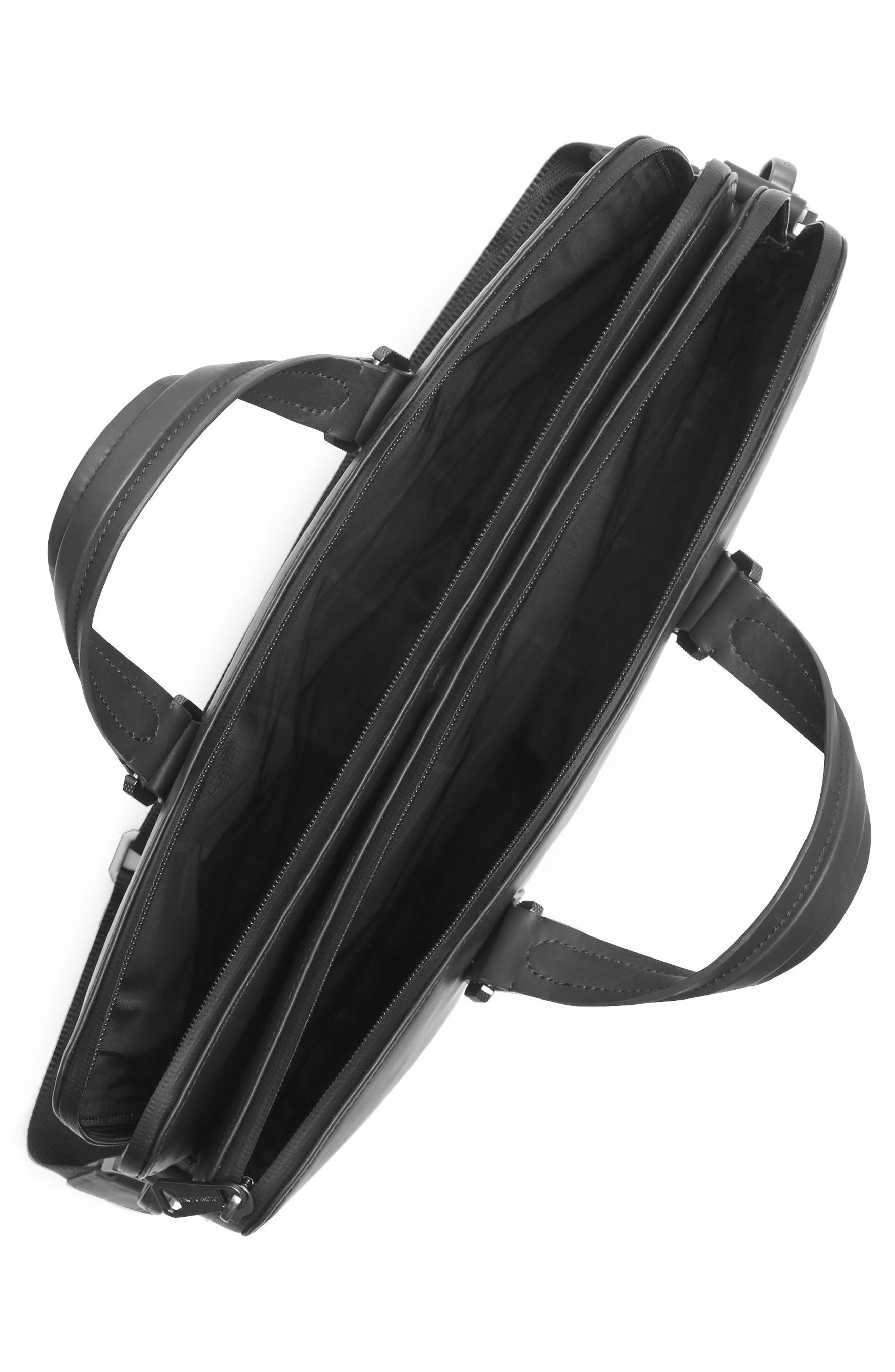 Dopia Leather Briefcase, Alternate, color, BLACK