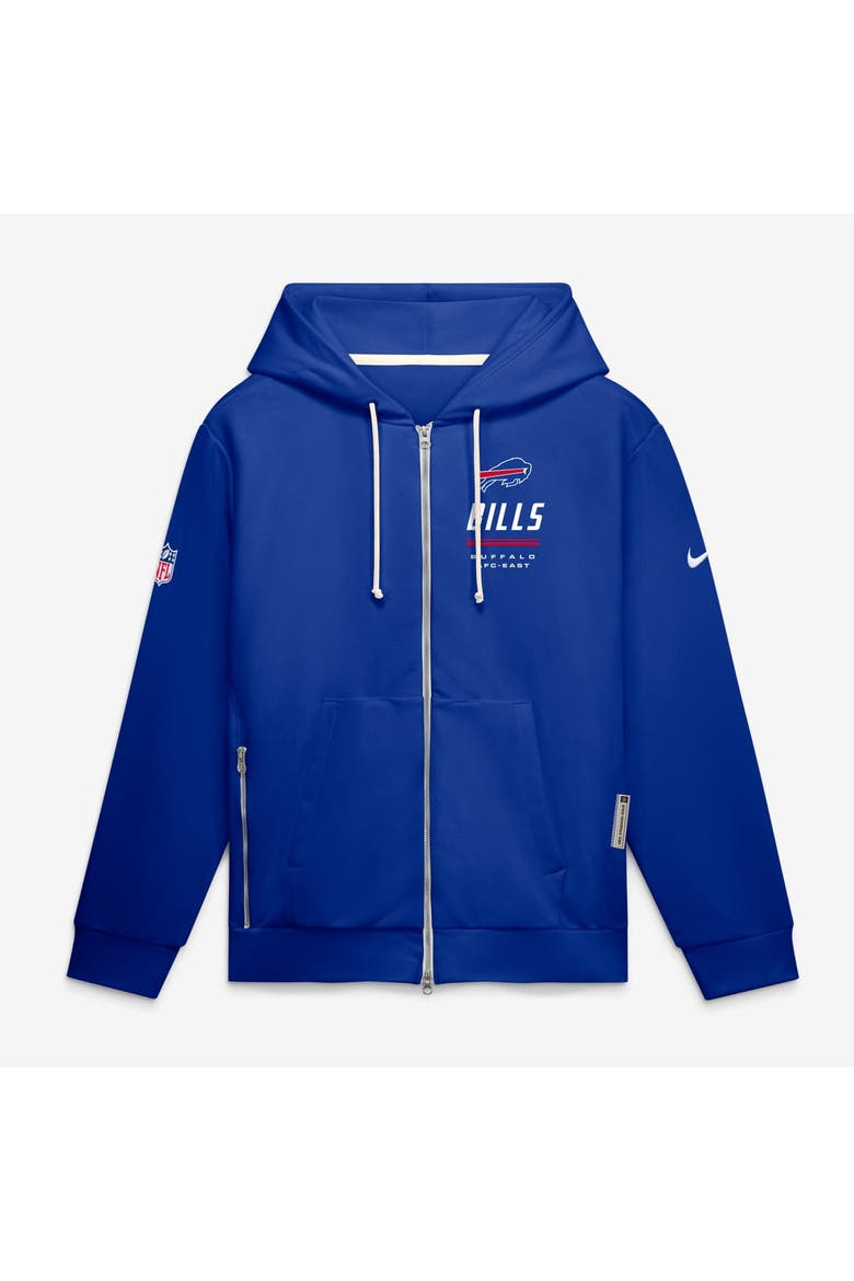 Men's Nike Royal Buffalo Bills Sideline Standard Issue Quarterback Scramble Dri-FIT Full-Zip Hoodie, Main, color, Royal