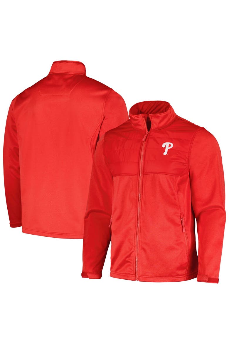 Men's Dunbrooke  Heather Red Philadelphia Phillies Explorer Full-Zip Jacket, Main, color, Heather Red