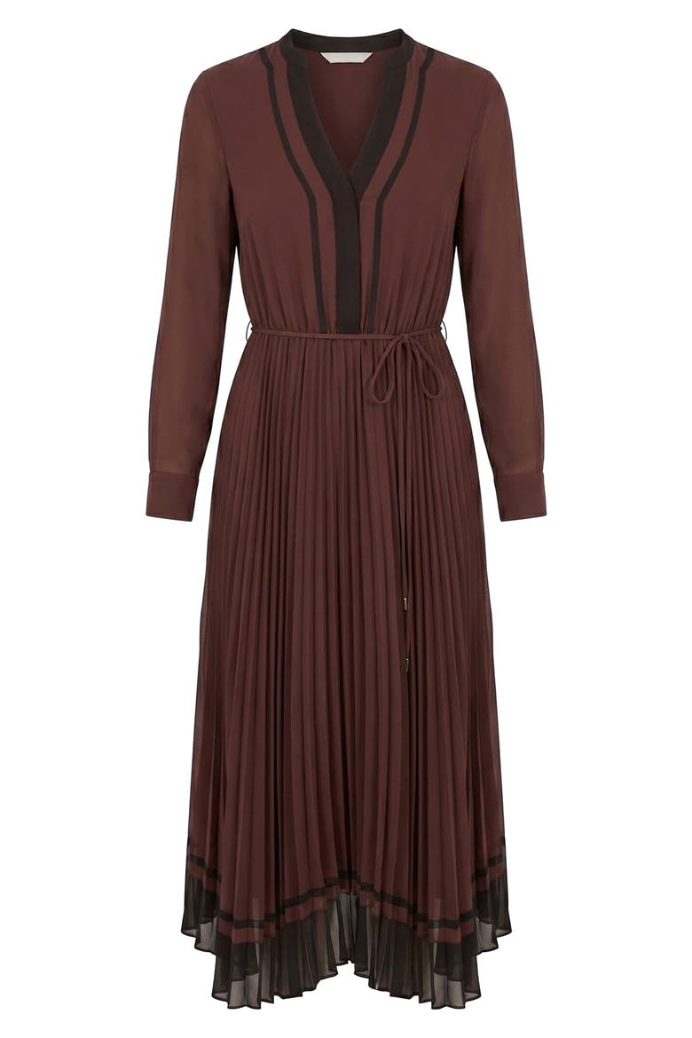 Marnie Pleated Long Sleeve Maxi Dress, Alternate, color, COLERIDGE STRIPE