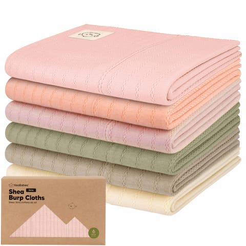 6-Pack Shea (Stria) Burp Cloths