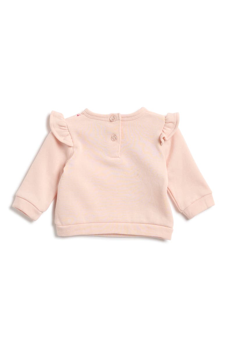Strawberry Fleece Top, Rib Flare Pant & Headband Set, Alternate, color, PEACH BLUSH/CHA