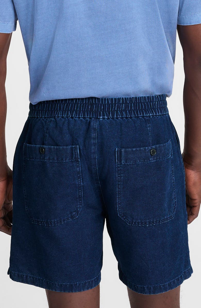 Madewell Indigo Dyed Everywear Shorts, Alternate, color, Dark Indigo