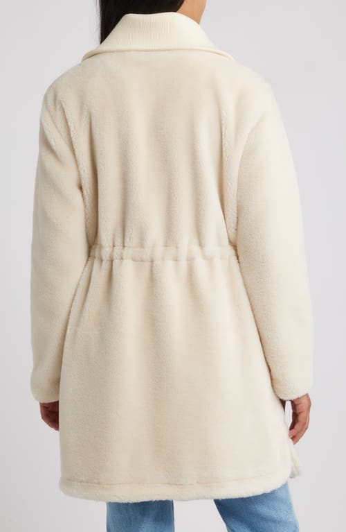 Bernardo Super Soft Faux Shearling Coat In Neutral