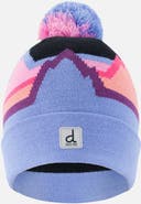 Deux par Deux Winter Mountains Pompom Lined Knit Hat