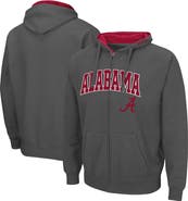 COLOSSEUM Men's Colosseum Gray Alabama Crimson Tide Arch & Logo 3.0 Full-Zip Hoodie