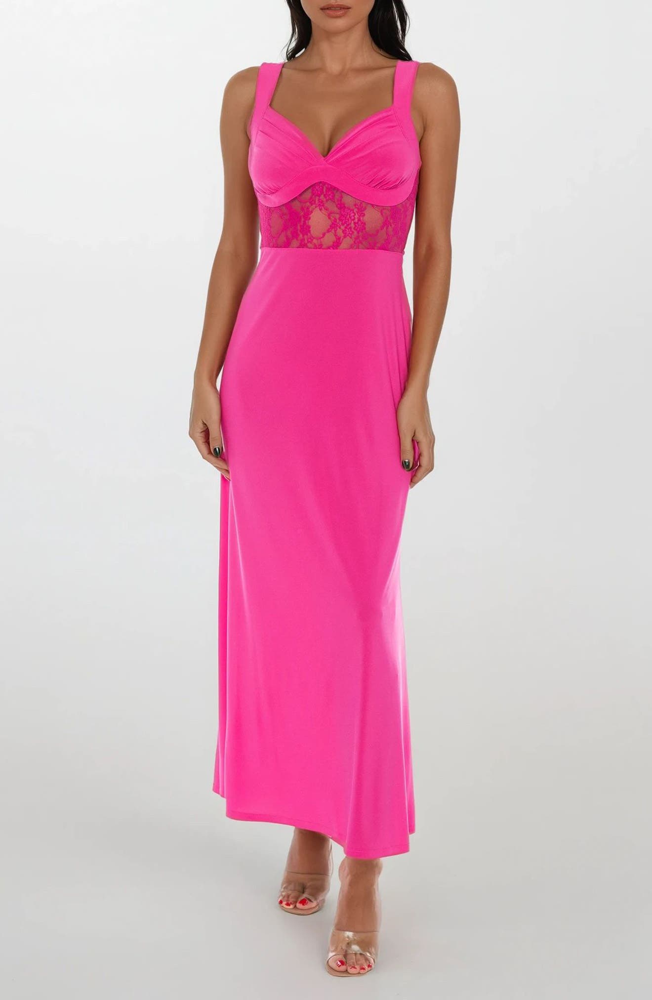 bebe Lace Inset Slipdress
