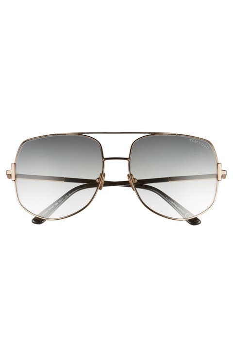 Lennox 62mm Oversize Aviator Sunglasses