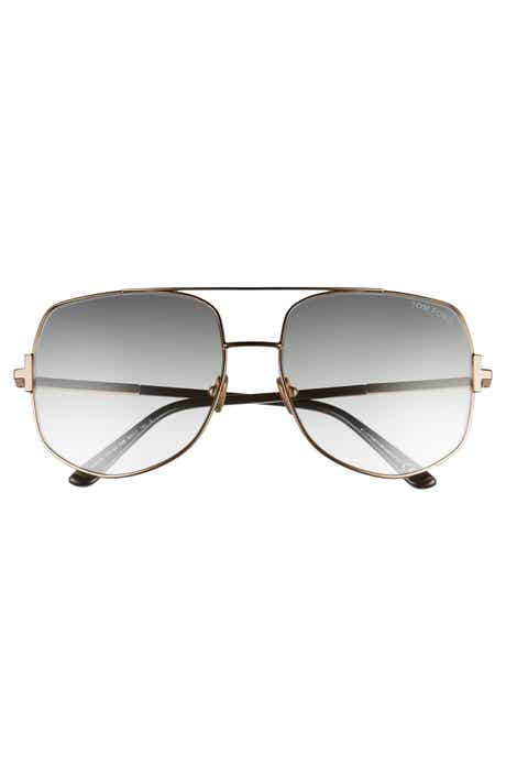 TOM FORD Lennox 62mm Oversize Aviator Sunglasses