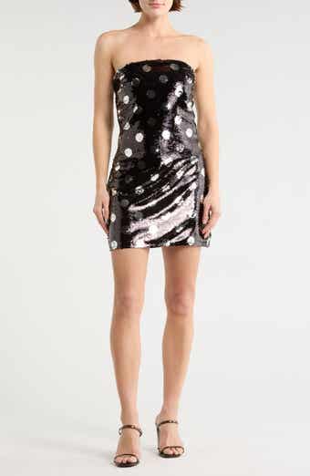 LE LIS Sequin Polka Dot Minidress