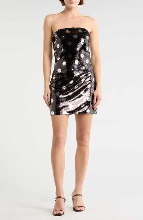 LE LIS Sequin Polka Dot Minidress