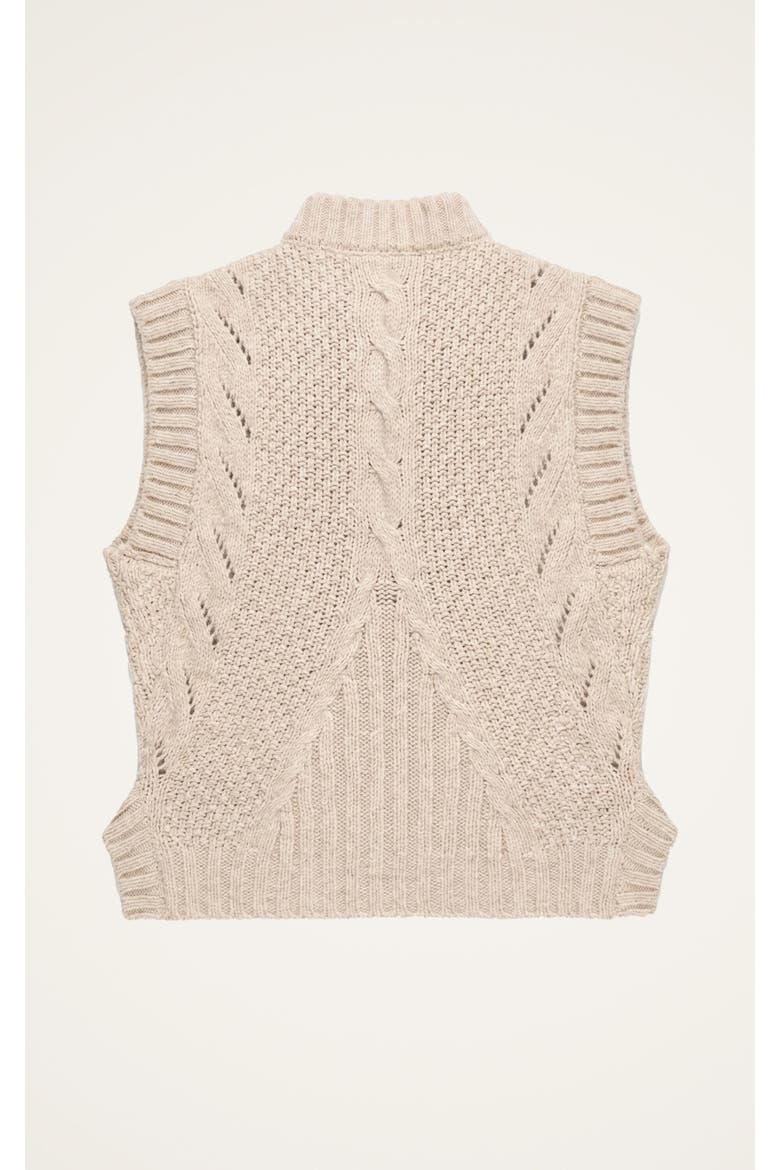 Cameo Vest Embroidered, Alternate, color, Solid Ecru