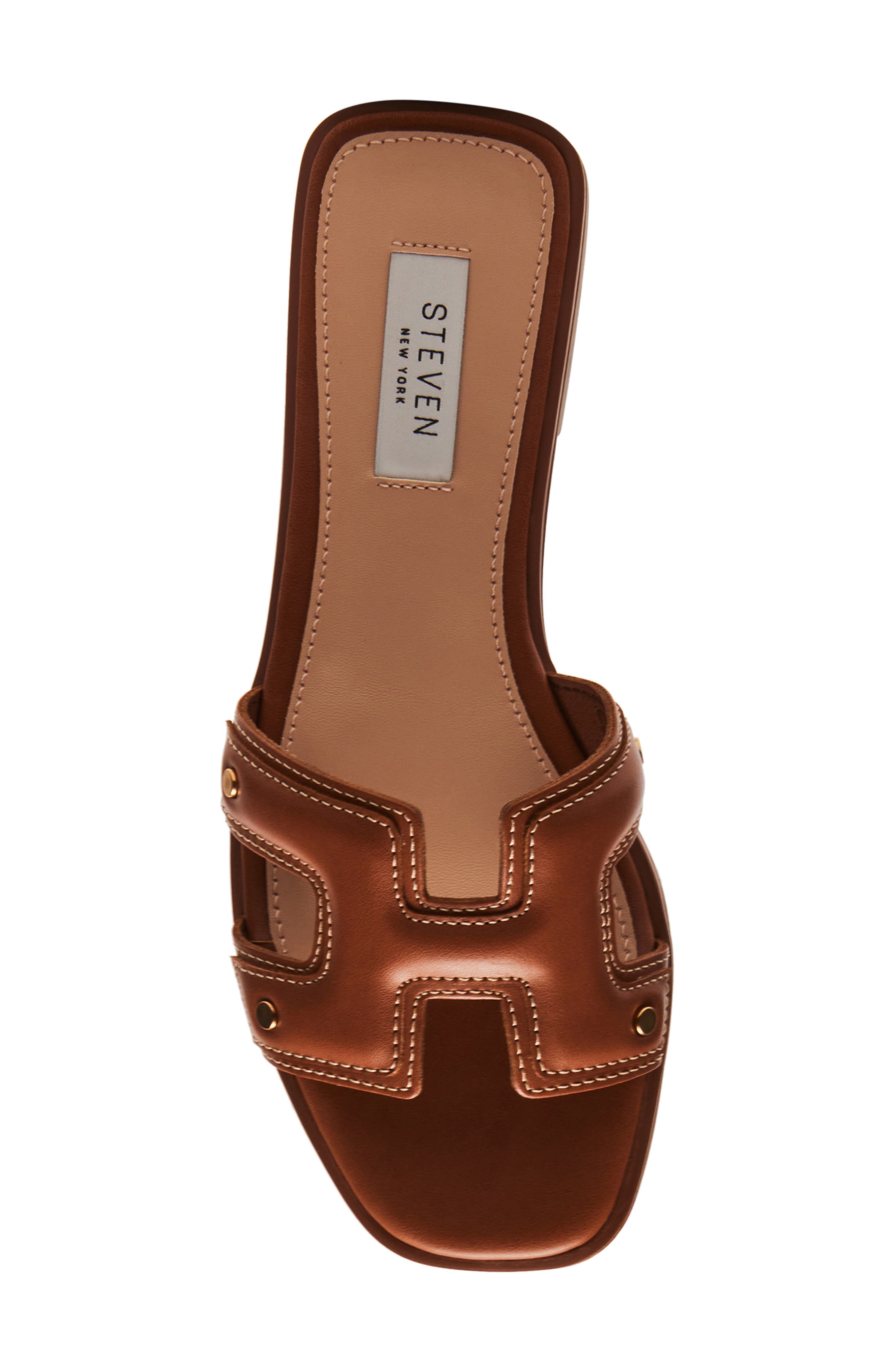Harlien Slide Sandal, Alternate, color, COGNAC