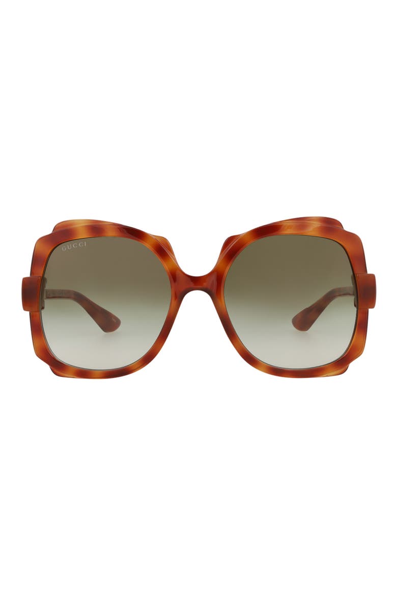 57mm Butterfly Sunglasses, Main, color, HAVANA HAVANA BROWN