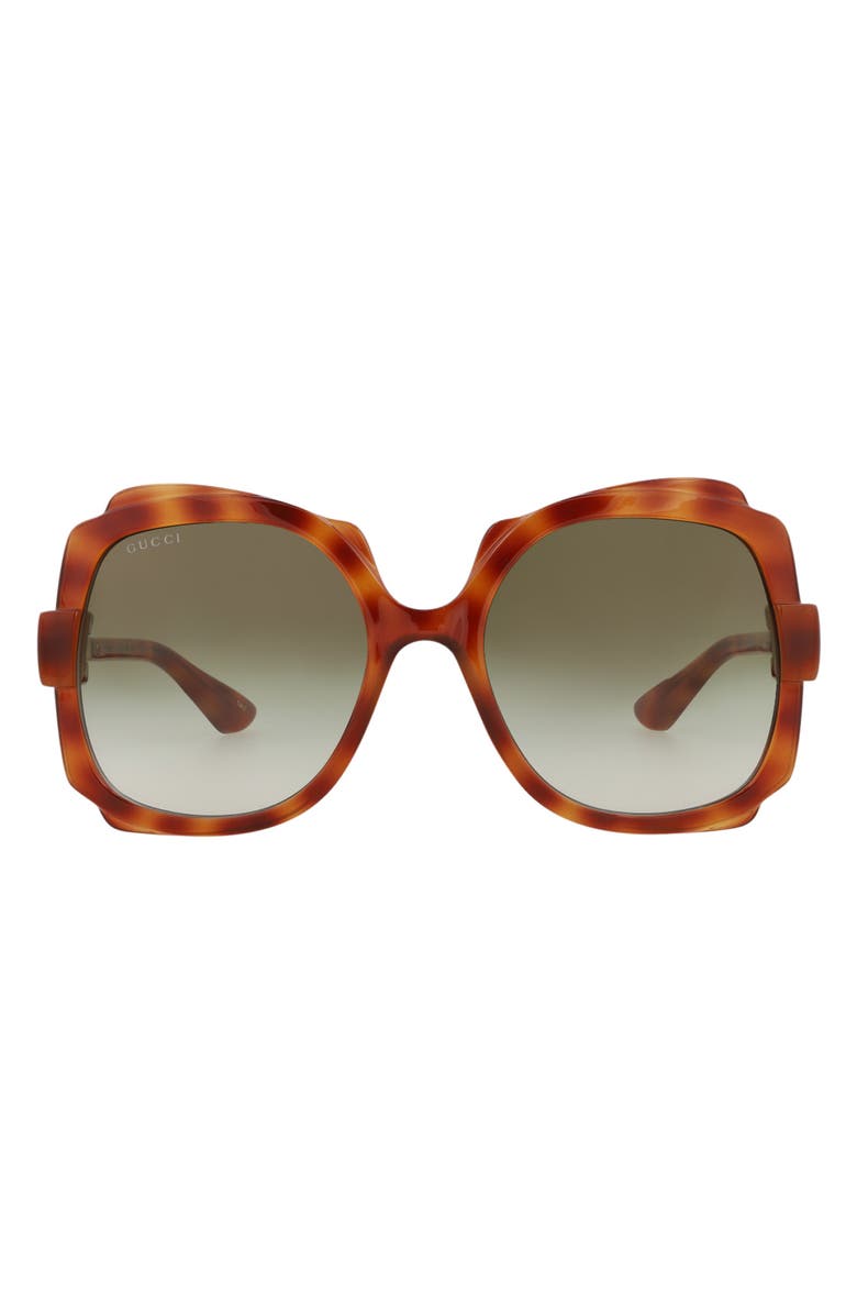 Gucci 57mm Butterfly Sunglasses, Main, color, 