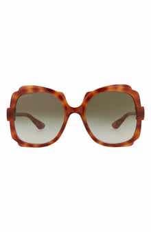 Gucci 57mm Butterfly Sunglasses