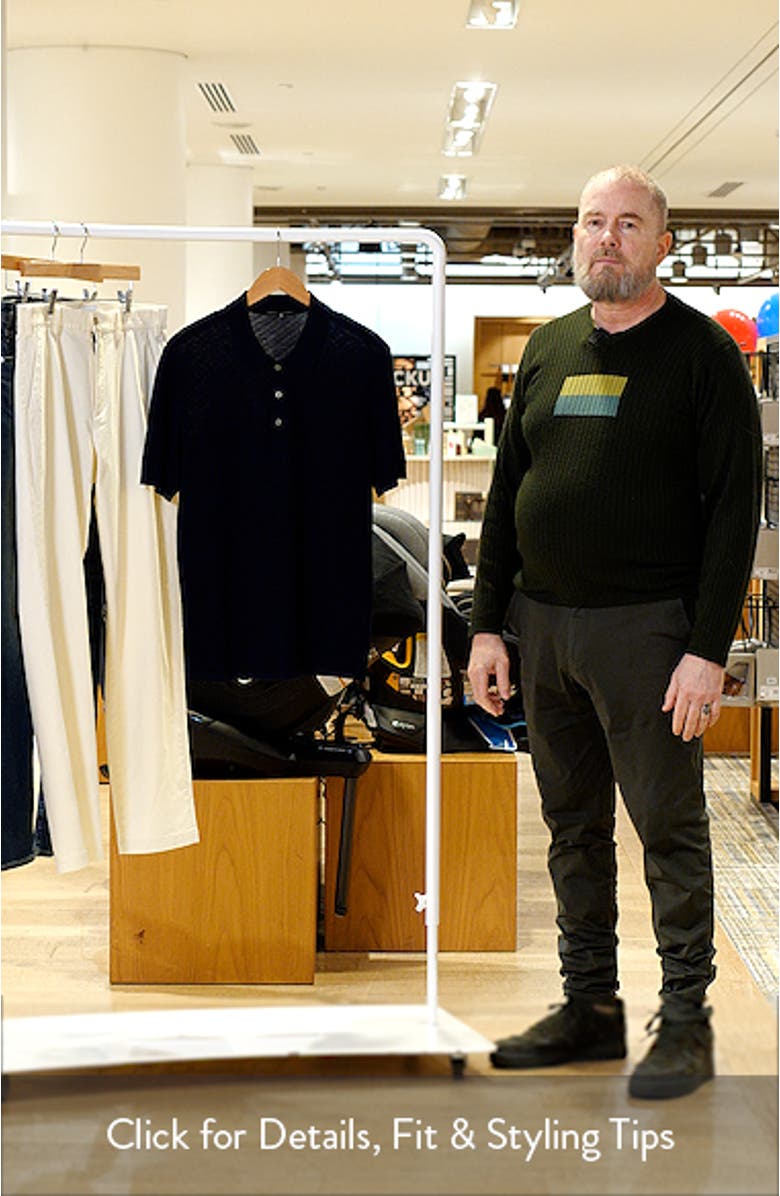 Skelling Textured Polo Sweater, sales video thumbnail