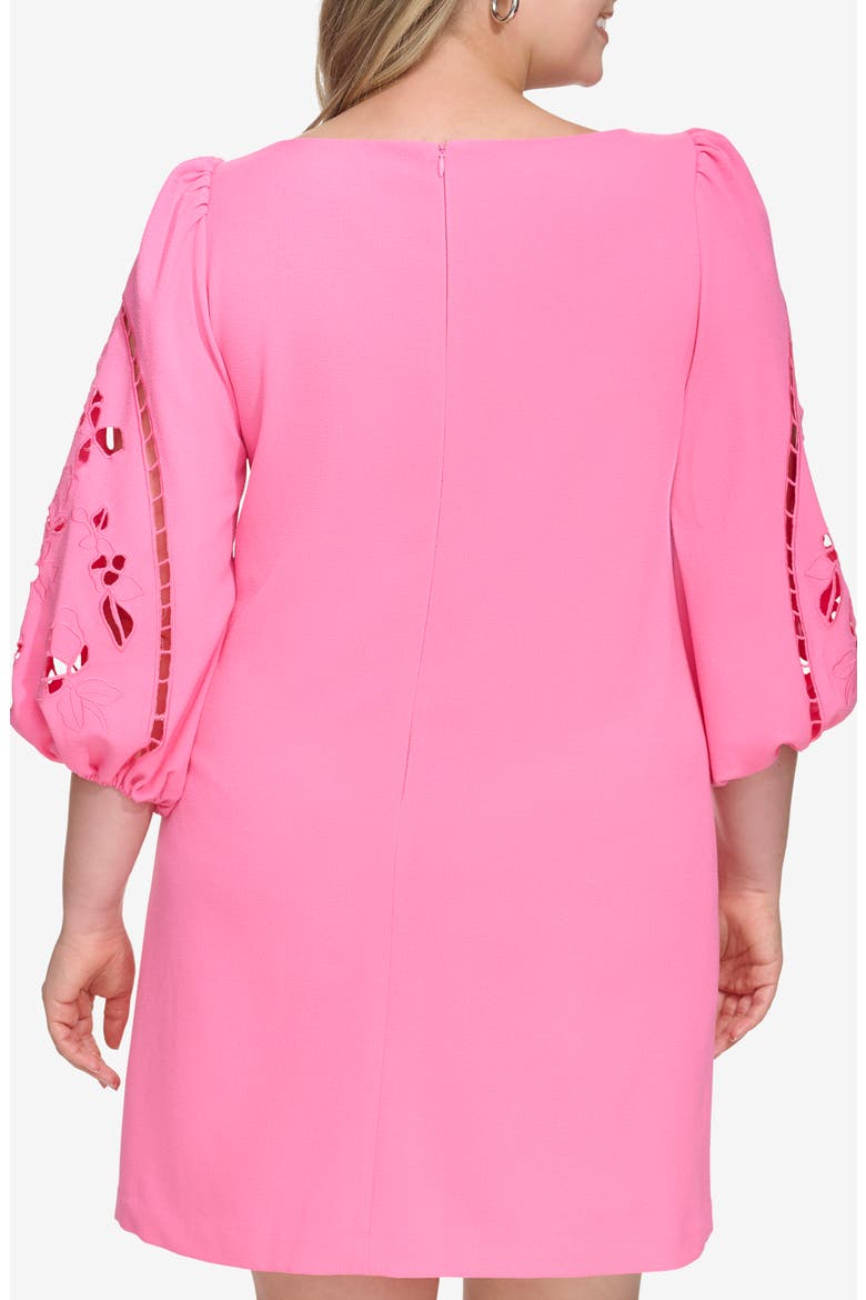 Signature Eyelet Embroidered Shift Dress, Alternate, color, LIPSTICK PINK