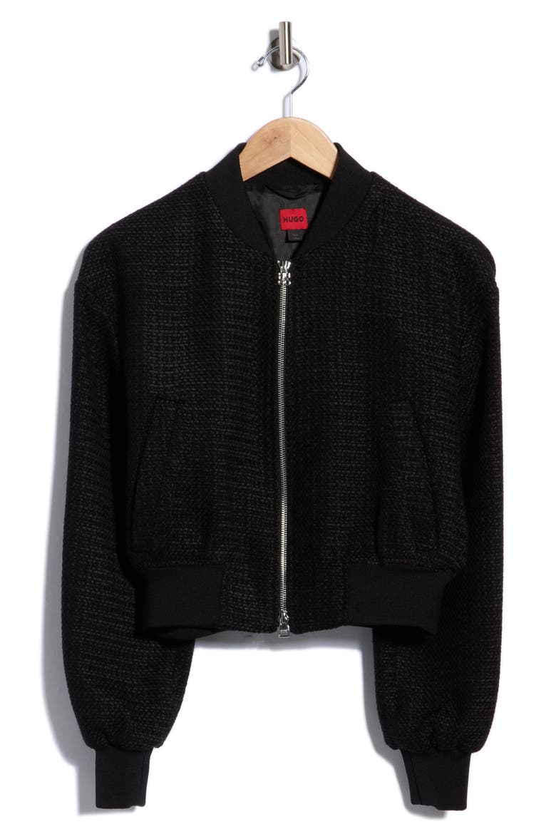 Andera-1 Zip Bomber Jacket, Main, color, BLACK