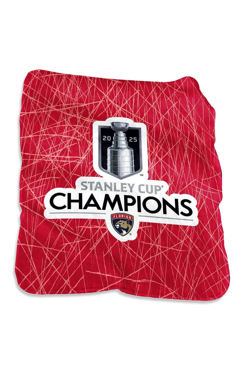 LOGO BRANDS Florida Panthers 2025 Stanley Cup Champions 50" x 60" Silk Touch Throw Blanket, Main, color, 