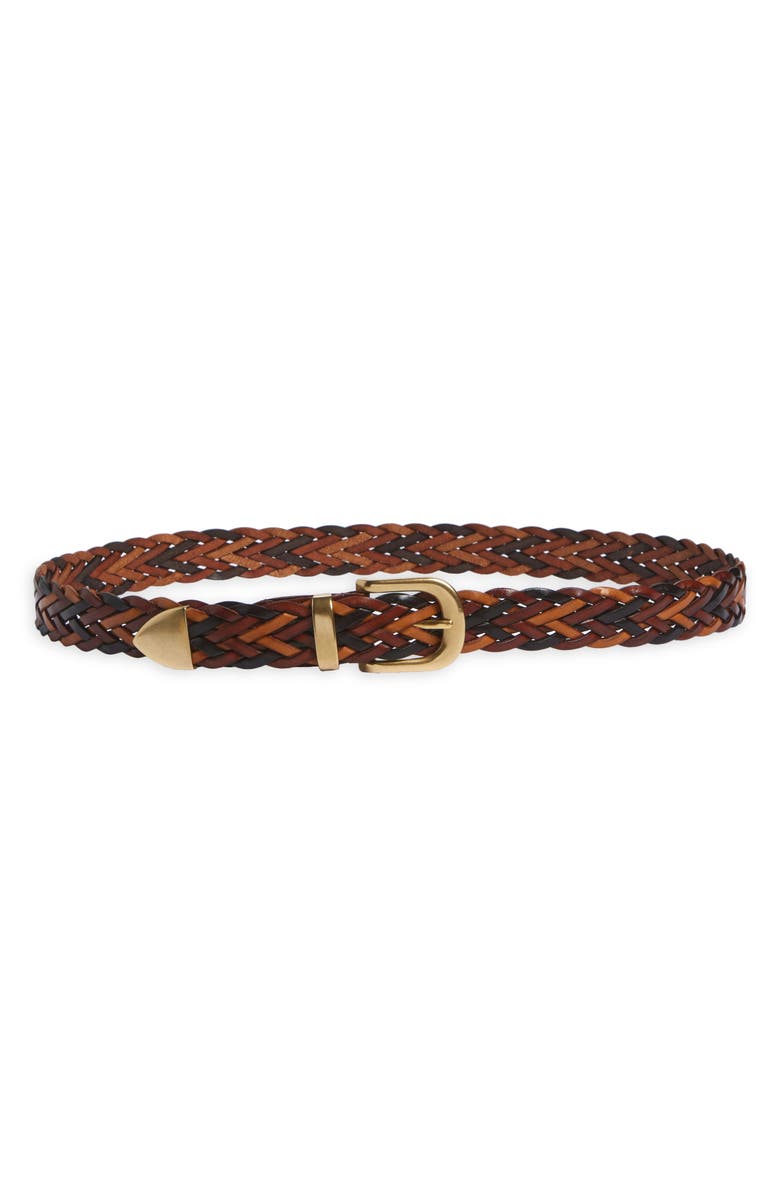 Noah Braided Leather Belt, Main, color,