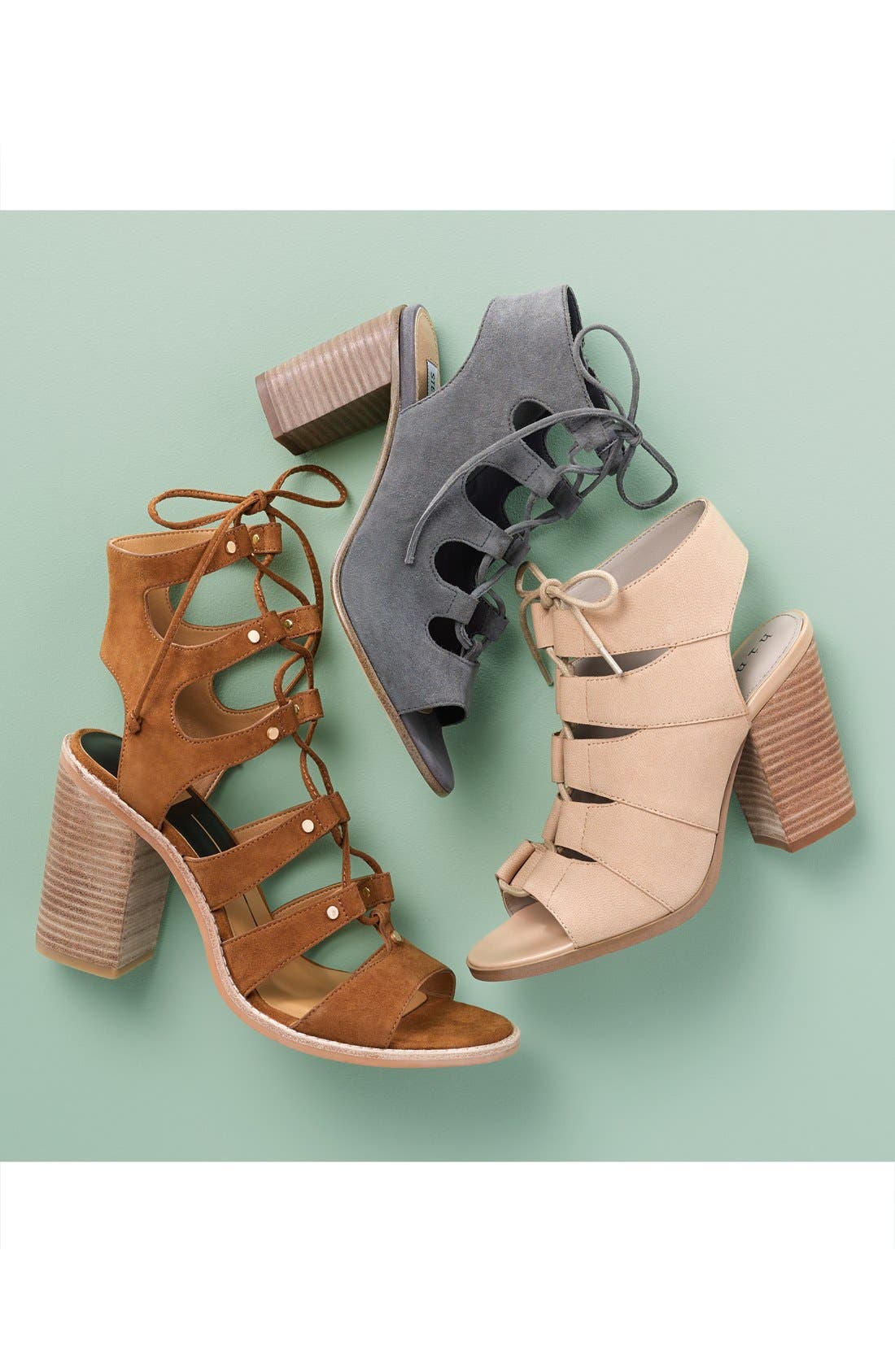 Hinge 'Drea' Peep Toe Leather Sandal, Main, color, 