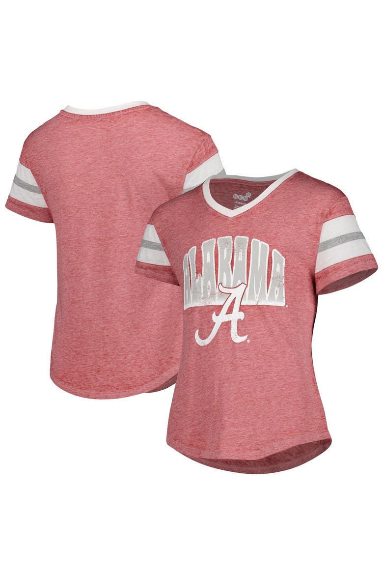 Youth Crimson Alabama Crimson Tide Catch The Wave V-Neck T-Shirt, Alternate, color, Crimson